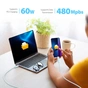 Дата кабель USB-C to USB-C 1.8m 60W (20V/3A) premium J5create (JUCX18L18W-N) - зменшене зображення 6