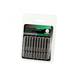 Набір біт Toptul для шуруповертів магнітних 10шт 1/4" 50мм PH2 Anti-Slip (FSMA0802G) зображення 1