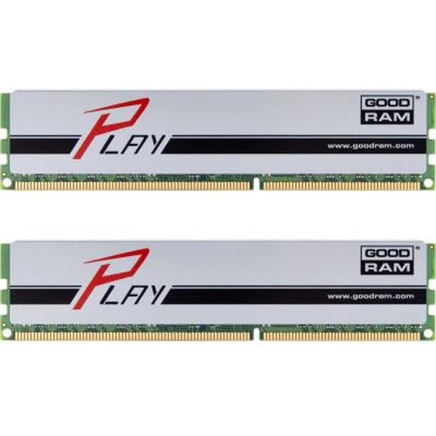 Модуль пам'яті для комп'ютера DDR4 8GB (2x4GB) 2400 MHz Play Silver Goodram (GYS2400D464L15S/8GDC) - зображення 1