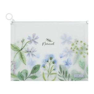 Папка - конверт Buromax на zip-блискавці А4 матовий напівпрозорий пластик, ARABESKI, блакитний (BM.3975-14) зображення 1