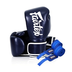 Боксерські рукавички Fairtex BGV14 Blue 14 унцій (бинти в комплекті) (BGV14_14oz_Blue) зображення 1