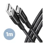 Дата кабель USB 2.0 AM to USB-C 1.0m black AXAGON (BUCM-AM10AB) - зменшене зображення 1