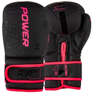 Боксерські рукавички PowerPlay 3024 Ultra Mat Чорно-Рожеві 8 унцій (PP_3024_8oz_Bl/Pink) зображення 1