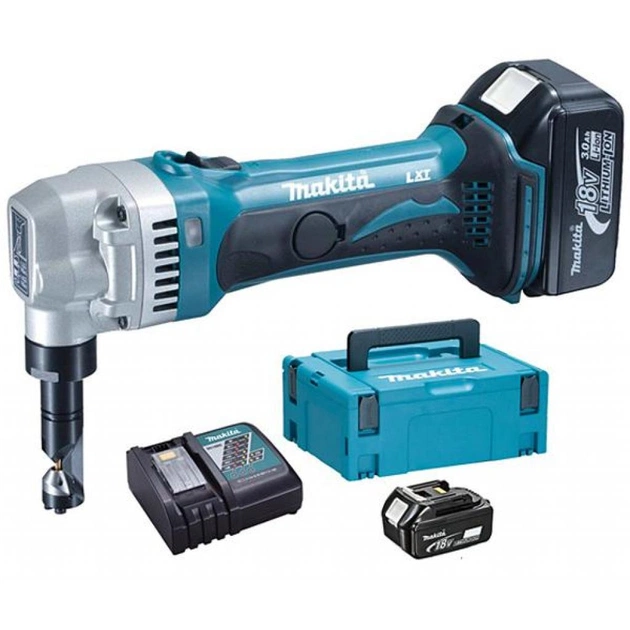 Ножиці по металу електричні Makita LXT, 3Аг х 2 шт, DC18RС, Makpac, 1,6мм (DJN161RFJ) - picture 3