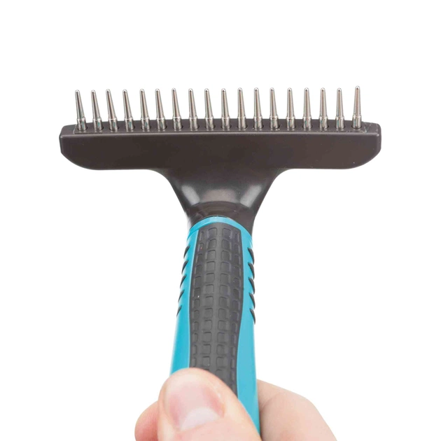 Гребінець для тварин Trixie з коротким зубом 10х15 см (4011905237923) - picture 3