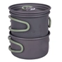 Набір туристичного посуду Bo-Camp Explorer 2 Pieces Hard Anodized Anthracite/Green (2200240) - зменшене зображення 2
