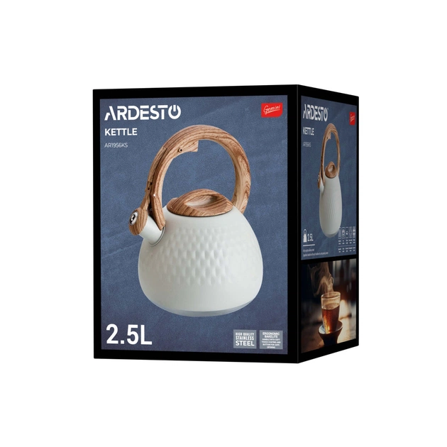 Чайник Ardesto Gemini 2.5 л Бежевий (AR1956KS) - picture 9