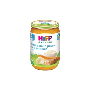 Дитяче пюре HiPP Organic Ніжні овочі з рисом і телятиною, 220 г (9062300108689) зображення 1