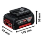 Акумулятор до електроінструменту Bosch GBA, 18V, 4Ah, 1.1кг (1.600.Z00.038) - зменшене зображення 2