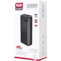 Батарея універсальна XO 30000mAh, PD/65W for laptop, QC/22.5W, black (PR201_Black) - зменшене зображення 2