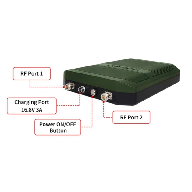 Підсилювач сигналу для дрона Acasom ROC-6 2.4G/5.2/5.8G (20Вт 5000mAh/16.8V)+кріплення штативу (ROC-6 Green) - зображення 3