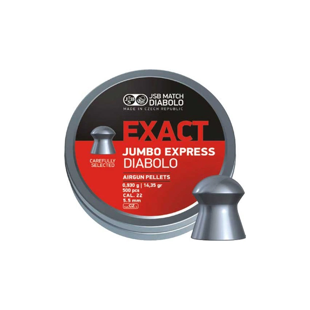 Пульки JSB Exact Jumbo Express 5,52 мм 500 шт/уп (546277-500) - зображення 1