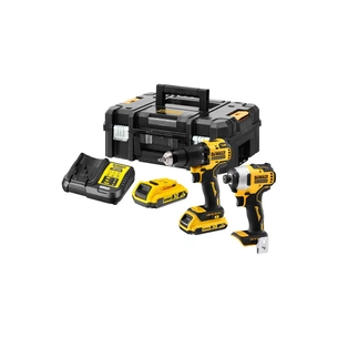 Набір електроіструментів DeWALT 2 од. 18 В XR Li-lon, вага 5.9 кг, кейс TSTAK, 2 АКБ та ЗП (DCK2062D2T) зображення 1