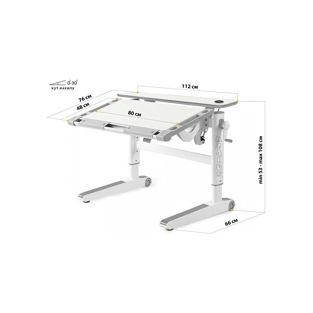 Парта Mealux Ergowood L Multicolor TG Energy (BD-810 TG/MC Energy) - picture 4