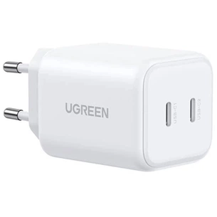 Зарядний пристрій Ugreen X526 2xUSB-C PD45W GaN white (65154) зображення 1
