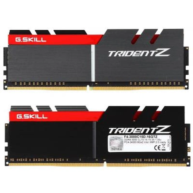 Модуль пам'яті для комп'ютера DDR4 16GB (2x8GB) 3000 MHz TridentZ Black G.Skill (F4-3000C15D-16GTZ) - изображение 1