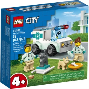 Конструктор LEGO City Фургон ветеринарної швидкої допомоги 58 деталей (60382) зображення 1