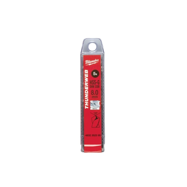 Сверло Milwaukee THUNDERWEB HSS-G DIN338, 3,2 x 65 мм, 10шт (4932352382) - изображение 1