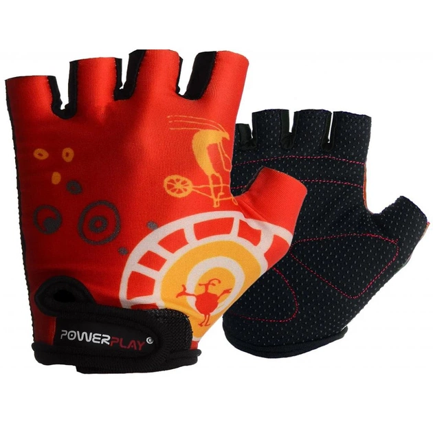 Велорукавиці PowerPlay Children 001 Red 3XS (001B_Red_3XS) - изображение 1