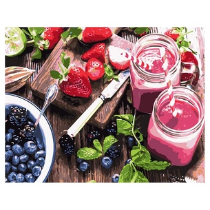 Картина по номерам Strateg Ягідний сніданок VA-1115 40х50 см (4820220564108) зображення 1