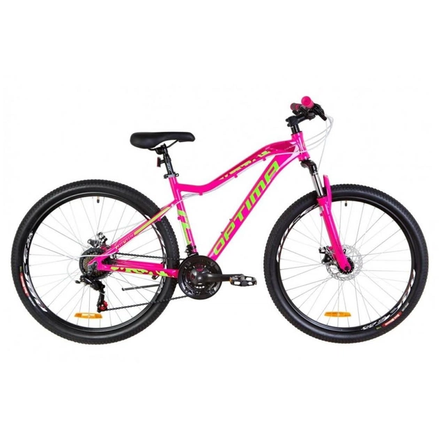 Велосипед Optimabikes 27.5" ALPINA AM DD рама-17" 2019 малиновий з салатовим (OPS-OP-27.5-029) - изображение 1