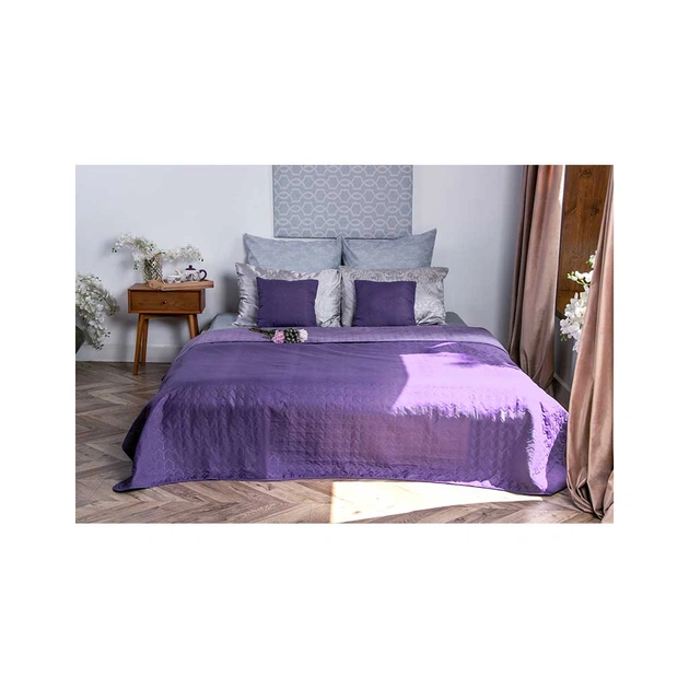 Покривало Руно двостороннє декоративне Velour Violet 150х220 см (360.55_Violet) - picture 4