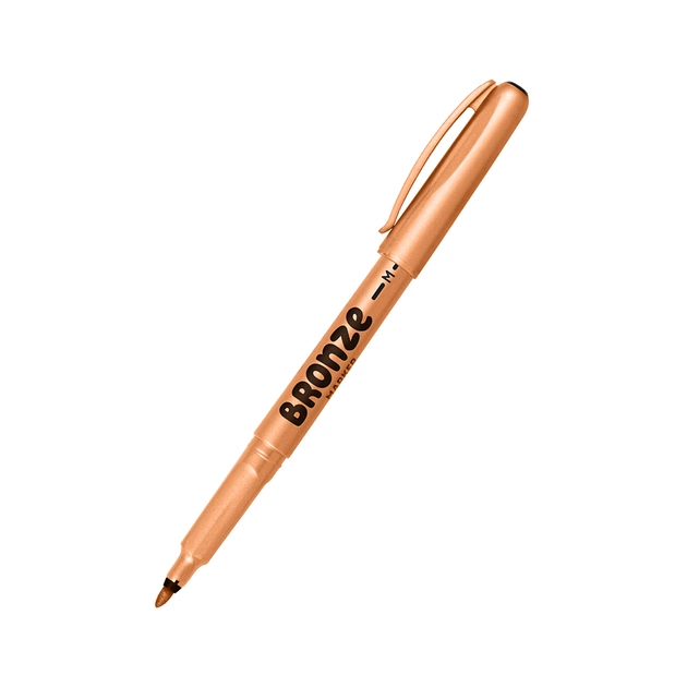 Маркер Centropen Bronze 2670, для написів на будь-яких поверхнях, на водній основі, бронзовий колір металік, круг (2670/14) - зображення 1