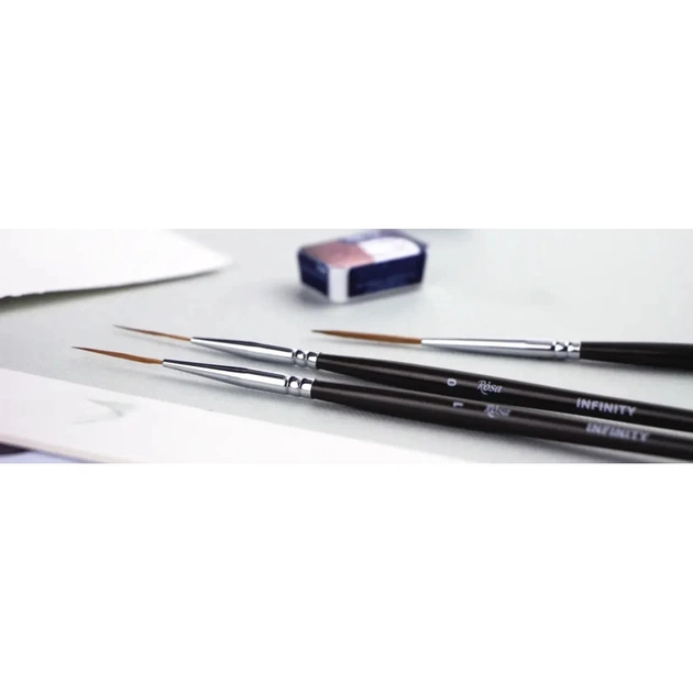 Пензлик для малювання Rosa Соболь круглий, лайнер, INFINITY 128, № 3 (4823098517085) - picture 4