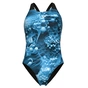 Купальник Arena Blue Flowers Swimsuit V Back 009027-850 синій, чорний 44 (3468337506461) - зменшене зображення 6