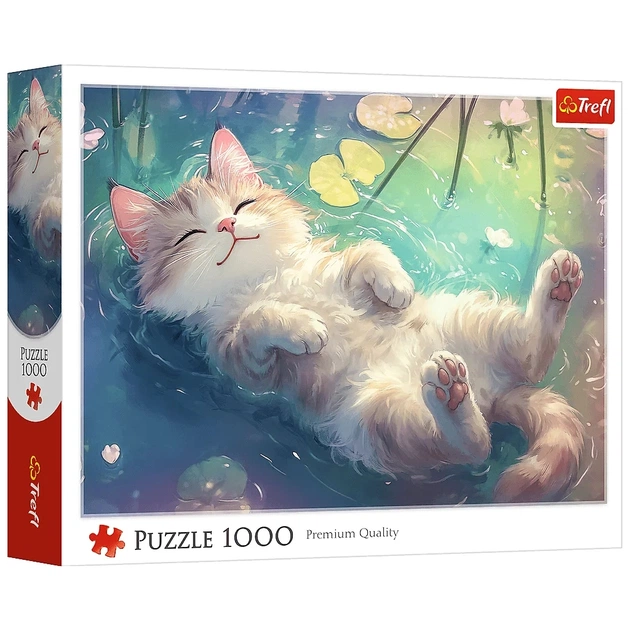 Пазл Trefl Релакс котика 1000 елементів (5900511109832) - зображення 1