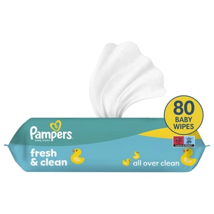 Дитячі вологі серветки Pampers Fresh Clean 80 шт (8001841077598) зображення 1