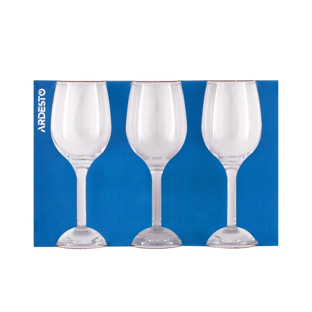 Набір келихів Ardesto Gloria, 300мл, 3шт, скло, прозорий (AR2630GWT) - picture 3