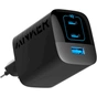 Мережевий зарядний пристрій Anker PowerPort 336 Black, 67 W, 2xUSB Type-C, USB (A2674G11) - уменьшенное изображение 1