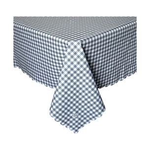 Скатертина Прованс непромокаюча Simfoni сiра клiтинка 136х220 (4823093421929) зображення 1