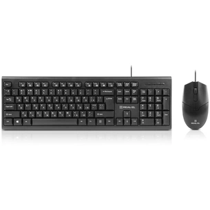 Комплект (клавіатура, миша) REAL-EL Kit 511 Black зображення 1