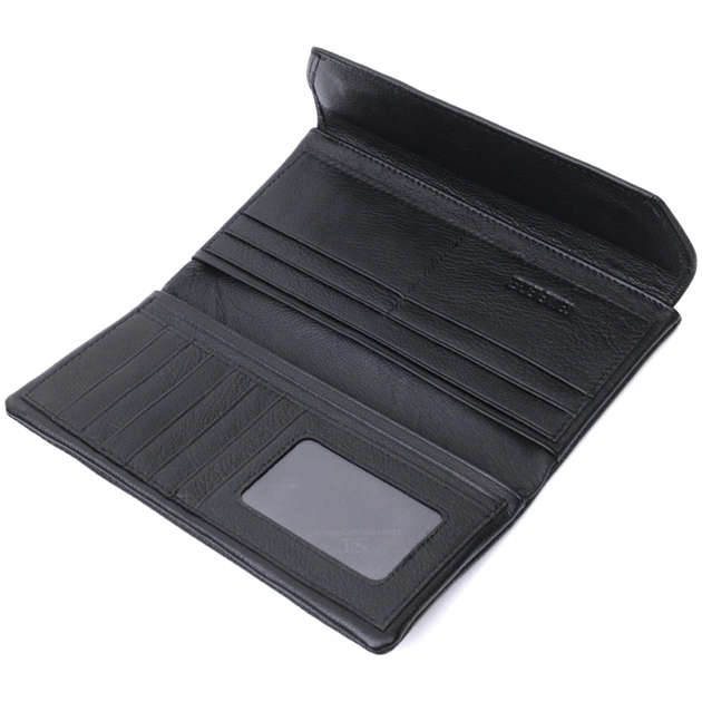 Портмоне ST Leather З натуральної шкіри Чорне (22698) - изображение 8