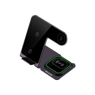 Зарядний пристрій Proda Azeada Metal 15W 3 in 1 PD-W19 Black (PD-W19-BK) зображення 1