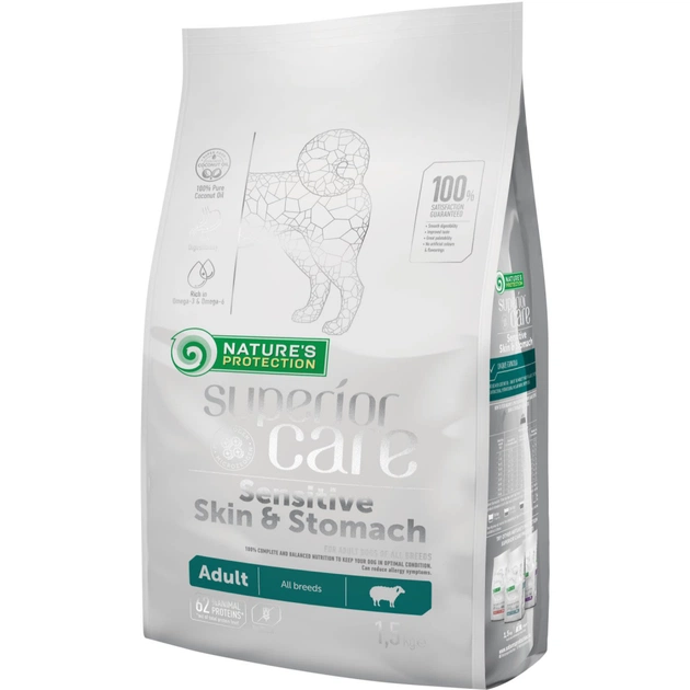 Сухий корм для собак Nature's Protection Superior Care Sensitive Skin&Stomach All Breeds 1.5 кг (NPSC45792) - зображення 1