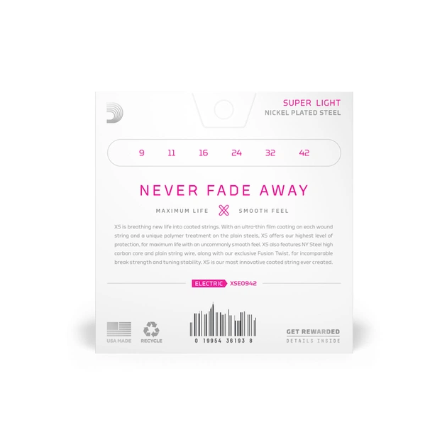 Струни для гітари D'Addario XS Coated Electric Guitar Strings Super Light (09-42) (XSE0942) - picture 3