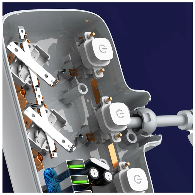 Мережевий фільтр живлення ColorWay CW-CHE24PDW 2 розетки/4USB (CW-CHE24PDW) - picture 12