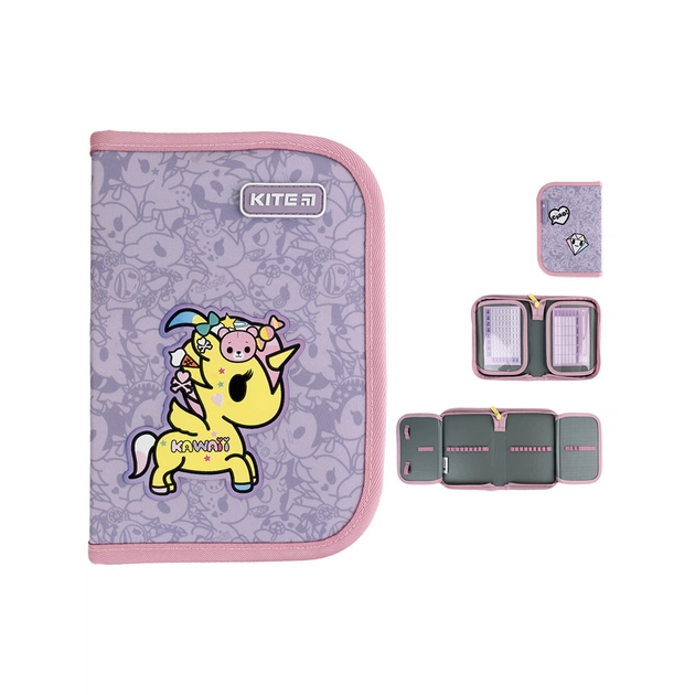 Пенал Kite tokidoki TK24-622, 1 відділення, 2 відвороти (TK24-622) - изображение 1
