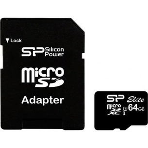 Карта пам'яті Silicon Power 64GB microSDXC Class 10 UHS-ISDR (SP064GBSTXBU1V10SP) зображення 1