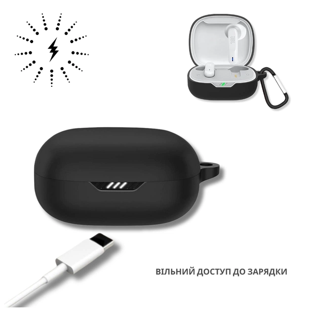 Чохол для навушників BeCover для JBL Wave Flex 2 Black (714830) - picture 3