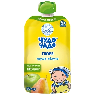 Дитяче пюре Чудо-Чадо Груша-яблуко без цукру 90 г (4820016253612) изображение 1