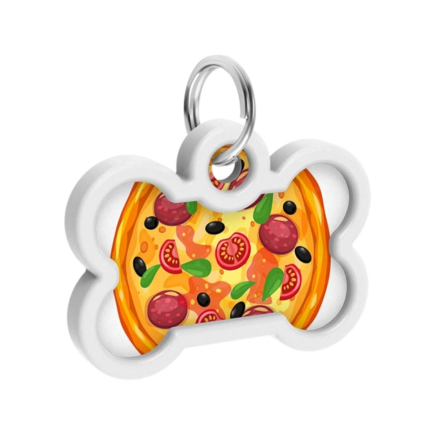 Адресник для тварин WAUDOG Smart ID з QR паспортом "Піца", кістка 40х28 мм (231-4038) - picture 4