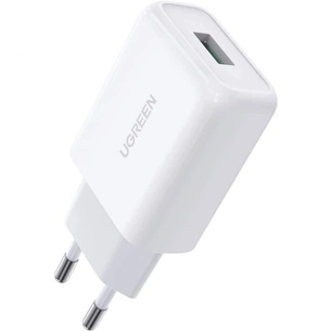Зарядний пристрій Ugreen CD122 18W USB QC 3.0 Charger (White) (10133) зображення 1