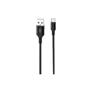 Дата кабель USB 2.0 AM to USB-C 1.0m braided black XO (XO-NB143C1-BK) зображення 1