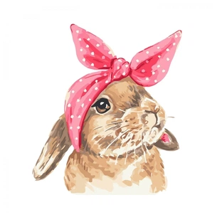 Картина по номерам Strateg Кролик с бантом 30х40 см (SV-0003) зображення 1