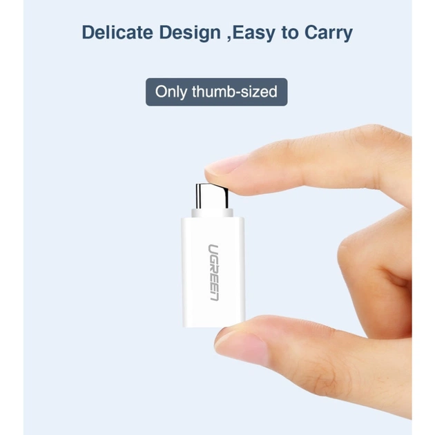Перехідник OTG USB 3.0 AF to USB-C US173 White Ugreen (30155) - picture 4