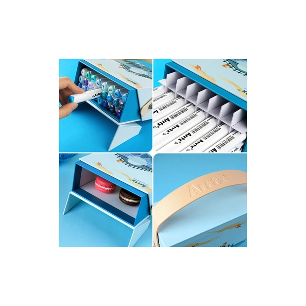 Художній маркер Arrtx Спиртові Alp ASM-02BU 24 кольори Сині відтінки (LC302215) - picture 4